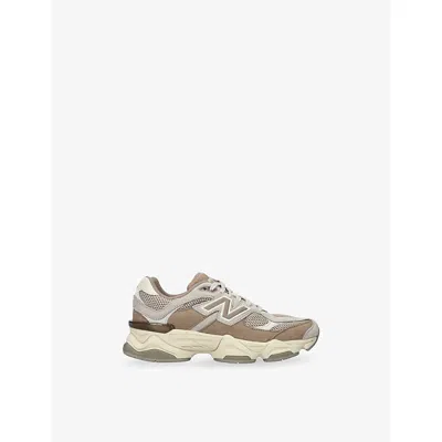 New Balance Rown/oth Kids' 9060 Mesh And Suede Trainers Eur 38 / 5 Uk In Brown