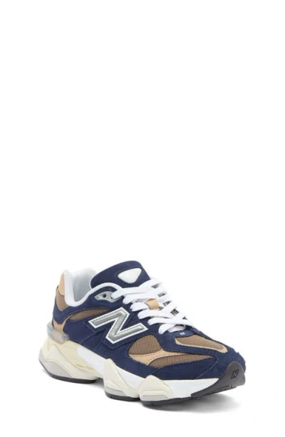New Balance Kids' 9060 Sneaker In Nb Navy/mushroom