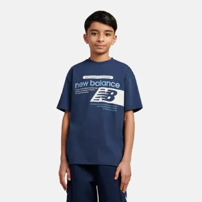 New Balance Kids' Athletics Relaxed Player Graphic T-shirt In Blue