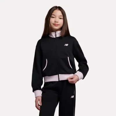 New Balance Kids' Athletics Varsity Track Jacket In Black