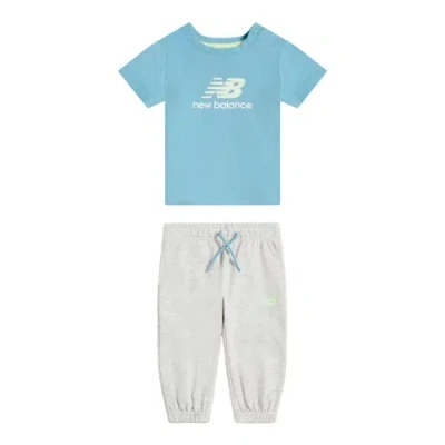 New Balance Babies' Kids' Colorblock T-shirt & Jog Set In Blue