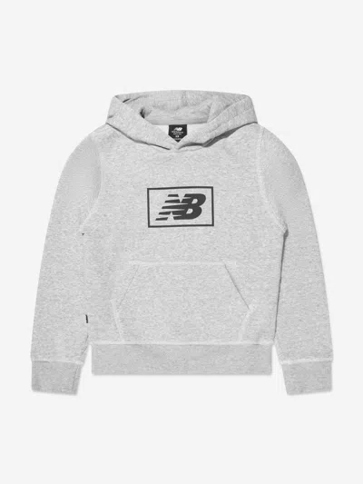 New Balance Kids Essentials Brushed Back Hoodie In Grey