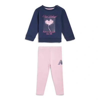 New Balance Kids' Floral Graphic Crew & Legging Set In Multi