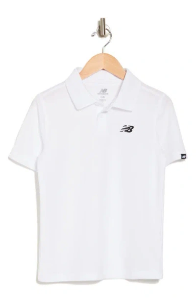 New Balance Kids' Golf Polo In White