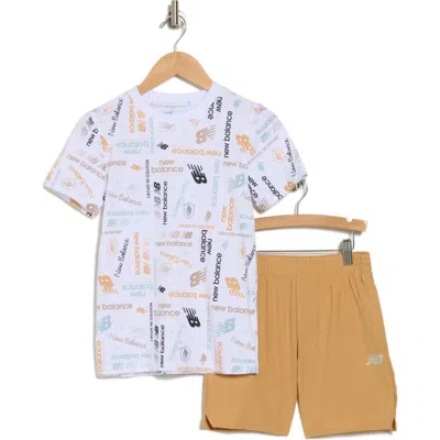 New Balance Babies'  Kids' Graphic T-shirt & Shorts Set In White