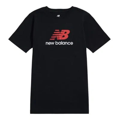 New Balance Kids' Jersey Stacked Logo T-shirt In Black