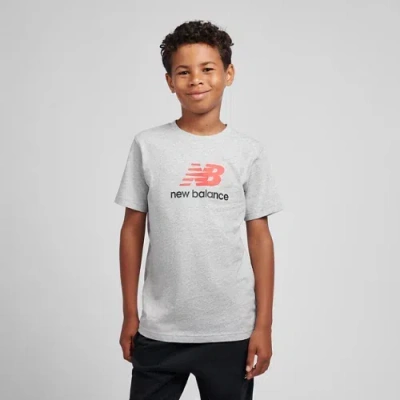 New Balance Kids' Jersey Stacked Logo T-shirt In White