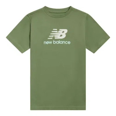 New Balance Kids' Jersey Stacked Logo T-shirt In Green