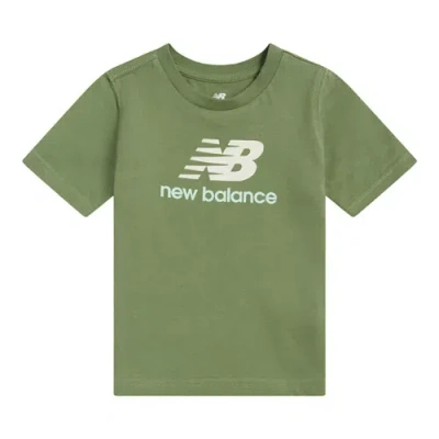 New Balance Kids' Jersey Stacked Logo T-shirt In Green