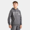 New Balance Kids' Linear Logo Pullover Hoodie In Castlerock