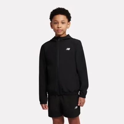 New Balance Kids' Nb Essential Full Zip Track Jacket In Black