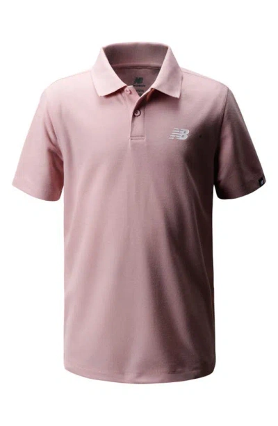 New Balance Kids' Performance Golf Polo In Orb Pink
