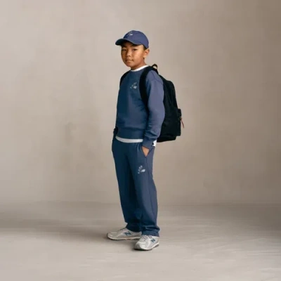 New Balance Kids' Shohei Kids Logo French Terry Pant In Blue