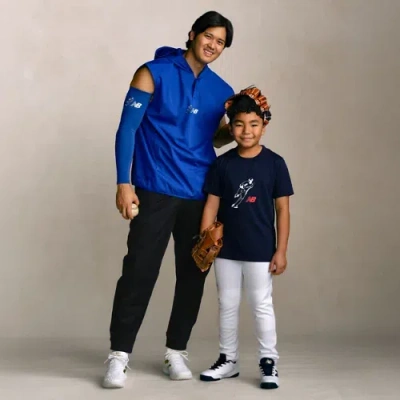 New Balance Kids' Shohei Kids Logo T-shirt In Blue