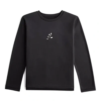 New Balance Kids' Shohei Kids Training Long Sleeve T-shirt In Black