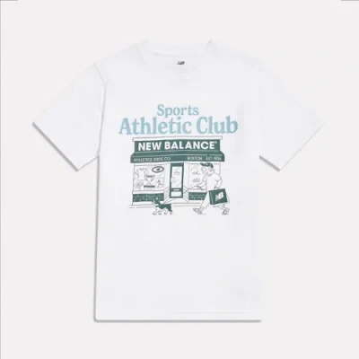 New Balance Kids' Sports Club Graphic T-shirt In White
