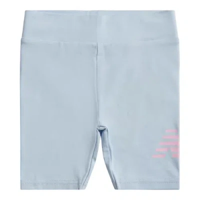 New Balance Kids' Stacked Logo Cycle Short In Blue