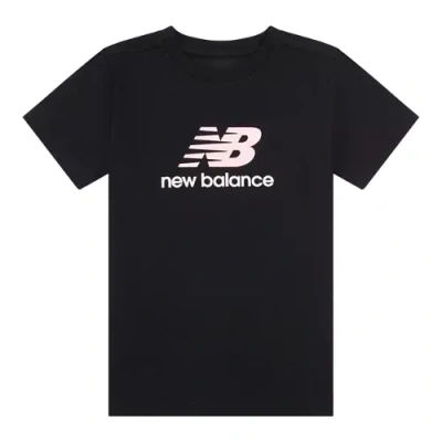 New Balance Kids' Stacked Logo T-shirt In Black