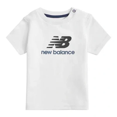 New Balance Kids' Stacked Logo T-shirt In White