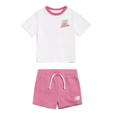 New Balance Kids' Sticker Graphic T-shirt & Short Set In Multi
