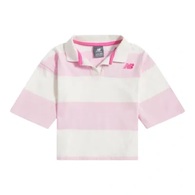 New Balance Kids' Striped Rugby Polo Shirt In Multi