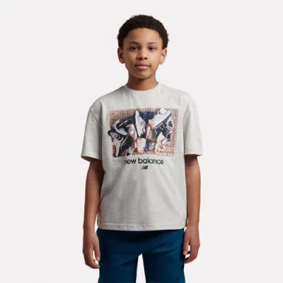 New Balance Kids' Welcome Home Graphic T-shirt In Grey