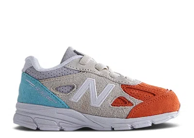 New Balance Babies'  Kith X  990v4 Toddler 'cyclades' In Multi