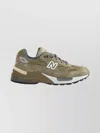 New Balance Lace-up Footwear With Suede And Mesh In Green