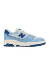 New Balance Leather Sneakers 550 With Contrast Accents In Blue