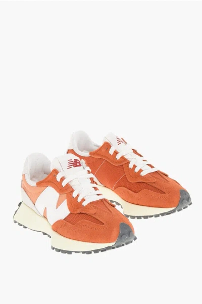 New Balance Lace-up Moyen Suede And Fabric Sneakers In Orange