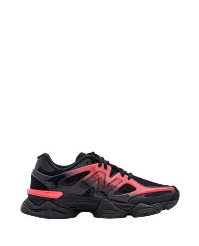 New Balance Lace-up Sneakers With Bold Sole And Logo Detail In Black