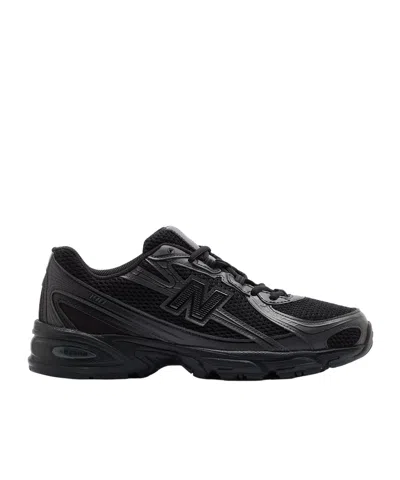 New Balance Mens Black Mono 740 V2 Branded Mesh Low-top Trainers