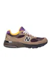 New Balance 993 Sneakers In Brown Suede Round Toe In Multicolor