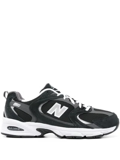 New Balance Lace-up Chunky Sole Sneakers With Abzorb Cushioning In Black