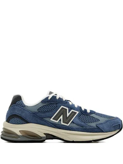 New Balance Layered Blue And Grey Sneakers With Sole