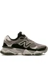 New Balance Layered Grey And Black Suede-mesh Sneakers In Black