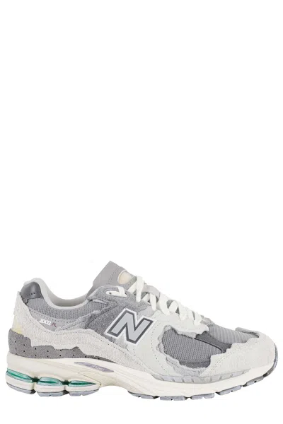 New Balance Layered Grey Sneakers With Suede In Multi