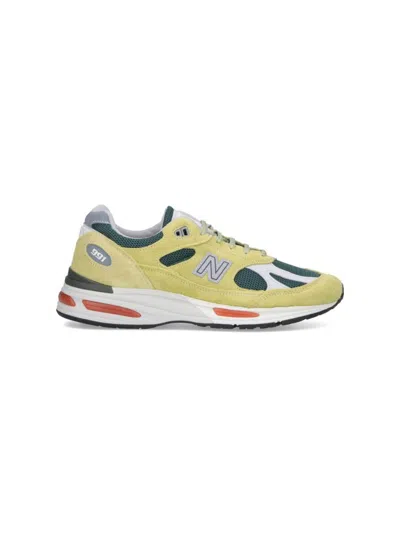New Balance Layered Suede And Mesh Sneakers With Iconic Accents In Multi