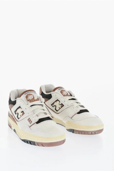 New Balance Leather 550 Low Top Sneakers In Red