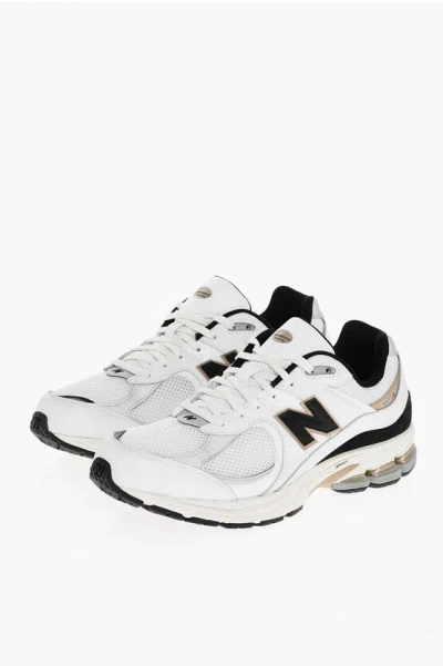 New Balance Leather And Mesh Low-top Sneakers With Patch Monogram In Multi