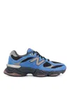 New Balance 9060 Leather And Mesh Low-top Sneakers In Azul