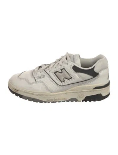 Pre-owned New Balance Leather Athletic Sneakers In White