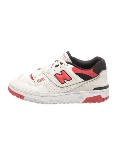 Pre-owned New Balance Leather Athletic Sneakers In White
