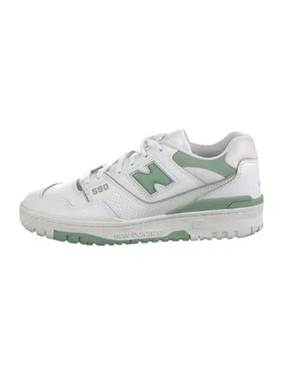 Pre-owned New Balance Leather Athletic Sneakers In White