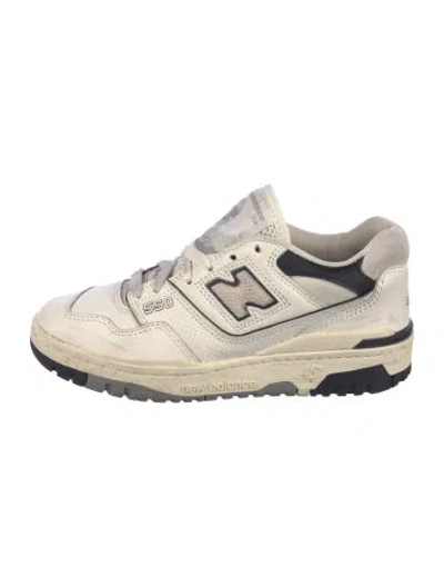 Pre-owned New Balance Leather Printed Sneakers In Neutral