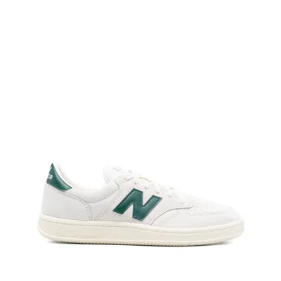 New Balance T500 Suede Low-top Sneakers In White