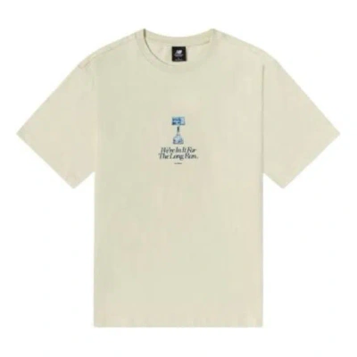 New Balance Lifestyle Graphic Tee 'white Blue' In Neutral