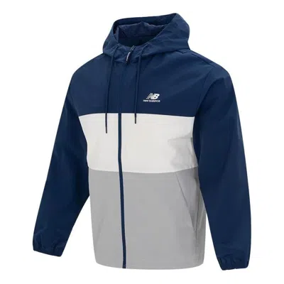 New Balance Lifestyle Hooded Jacket 'blue White Grey'