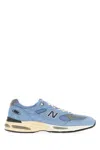 New Balance Light Blue Suede And Mesh 991v2 Sneakers In Blue