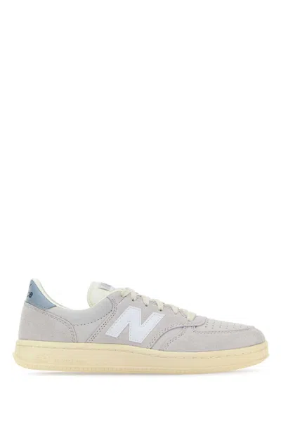 NEW BALANCE LIGHT GREY SUEDE T500 SNEAKERS